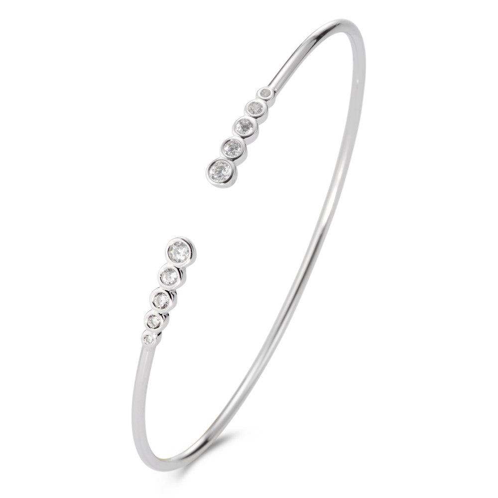 Bracciale Argento Zirconia 10 pietra rodiato Ø60 mm