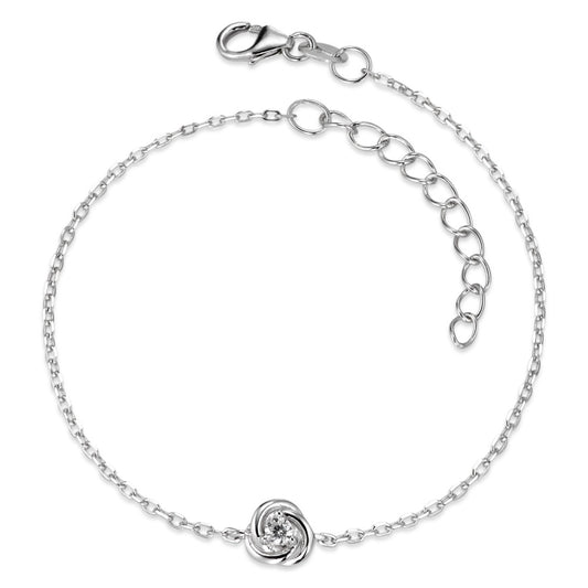 Bracciale Argento Zirconia rodiato 16-19 cm