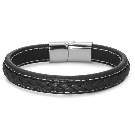 Bracciale Acciaio inossidabile, Pelle 20 cm