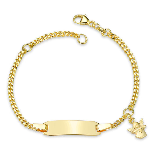 Bracciale con incisione Oro giallo 375/9K Angelo custode 12-14 cm