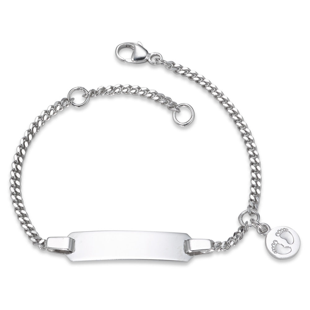 Bracciale con incisione Argento rodiato Piedi 12-14 cm