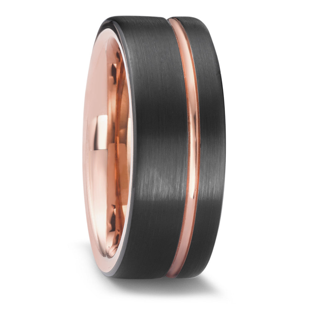 Anello Tungsteno rosa rivestimento IP