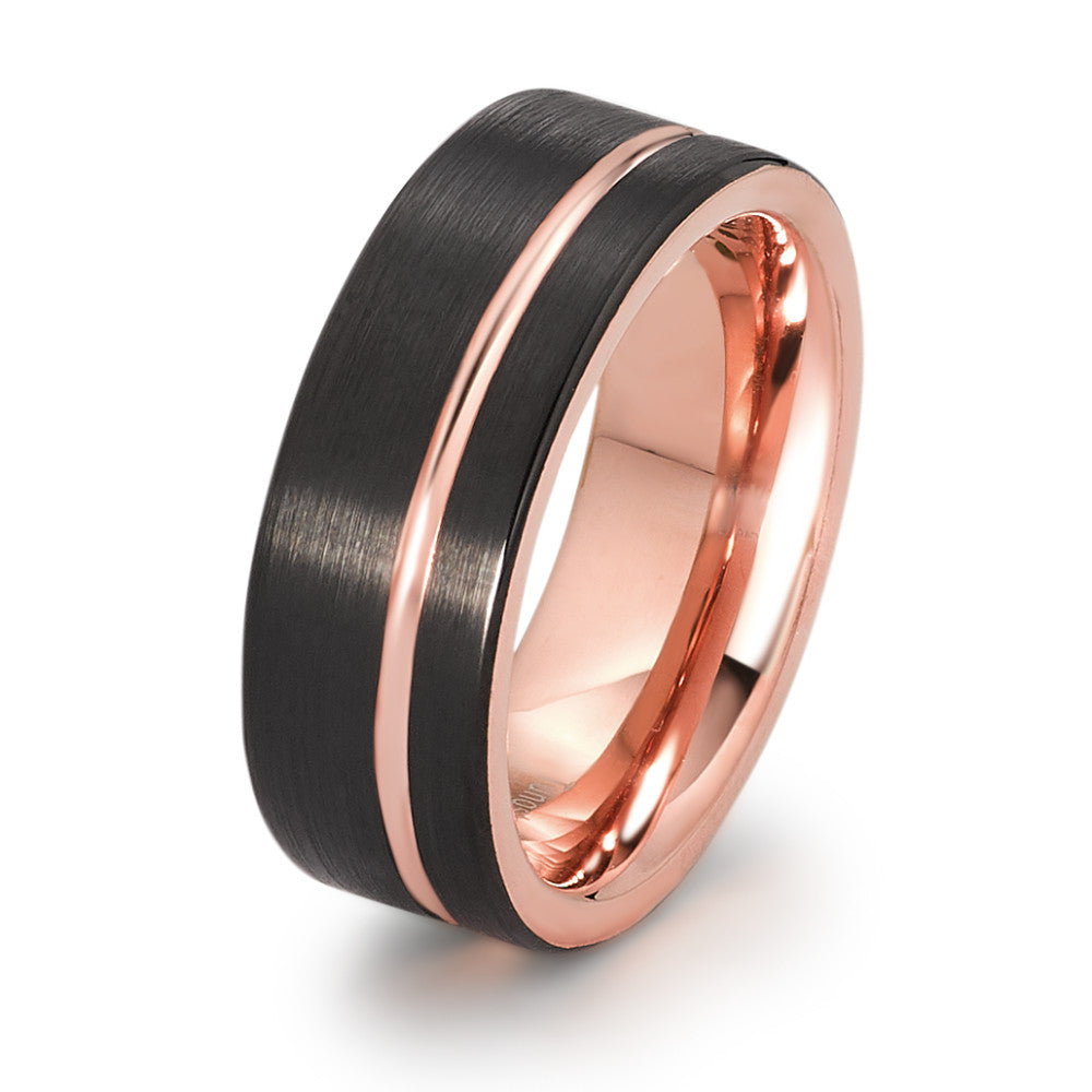 Anello Tungsteno rosa rivestimento IP