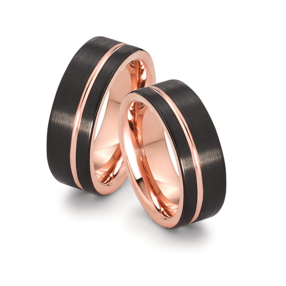 Anello Tungsteno rosa rivestimento IP