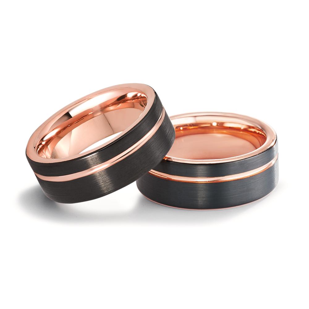 Anello Tungsteno rosa rivestimento IP