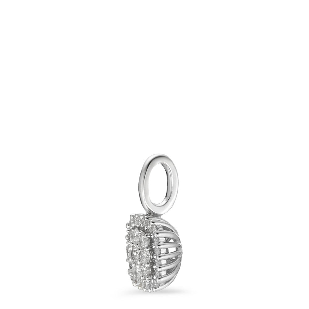 Ciondolo Oro bianco 750/18 carati Diamante bianco, 0.25 ct, 29 pietra, [Brillant], w-si Ø8 mm