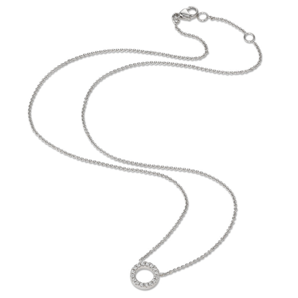 Collana Oro bianco 375/9K Zirconia 16 pietra 40-42 cm