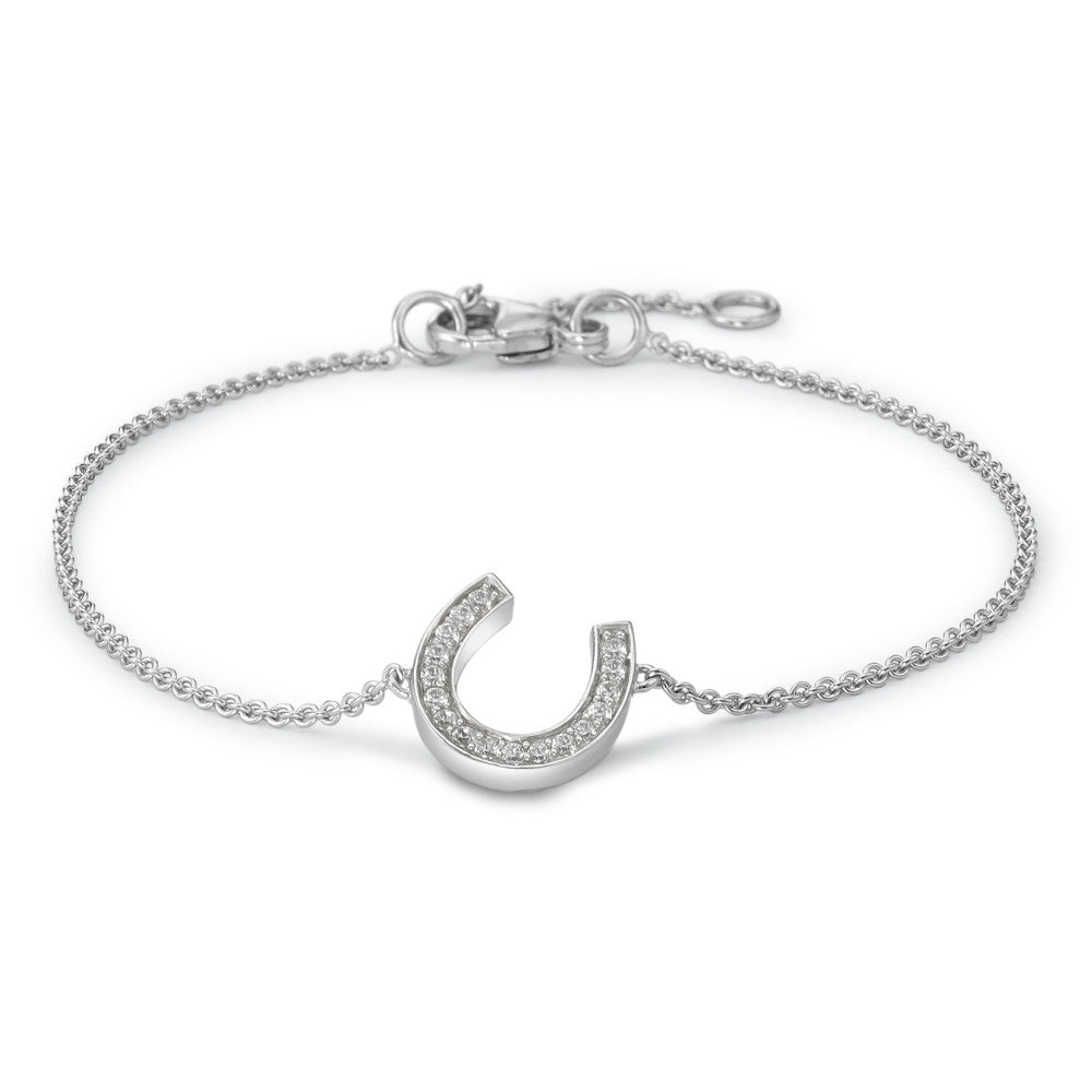 Bracciale Oro bianco 375/9K Zirconia 17 pietra 16-18 cm