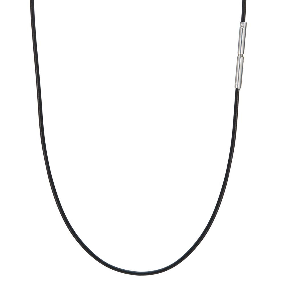 Collana Pelle, Acciaio inossidabile 38 cm Ø1 mm