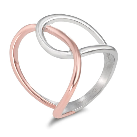 Anello Acciaio inossidabile rosa rivestimento IP