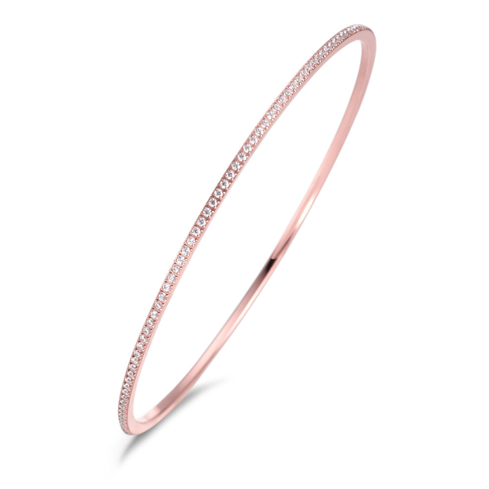 Bracciale Acciaio inossidabile Zirconia rosa rivestimento IP Ø65 mm