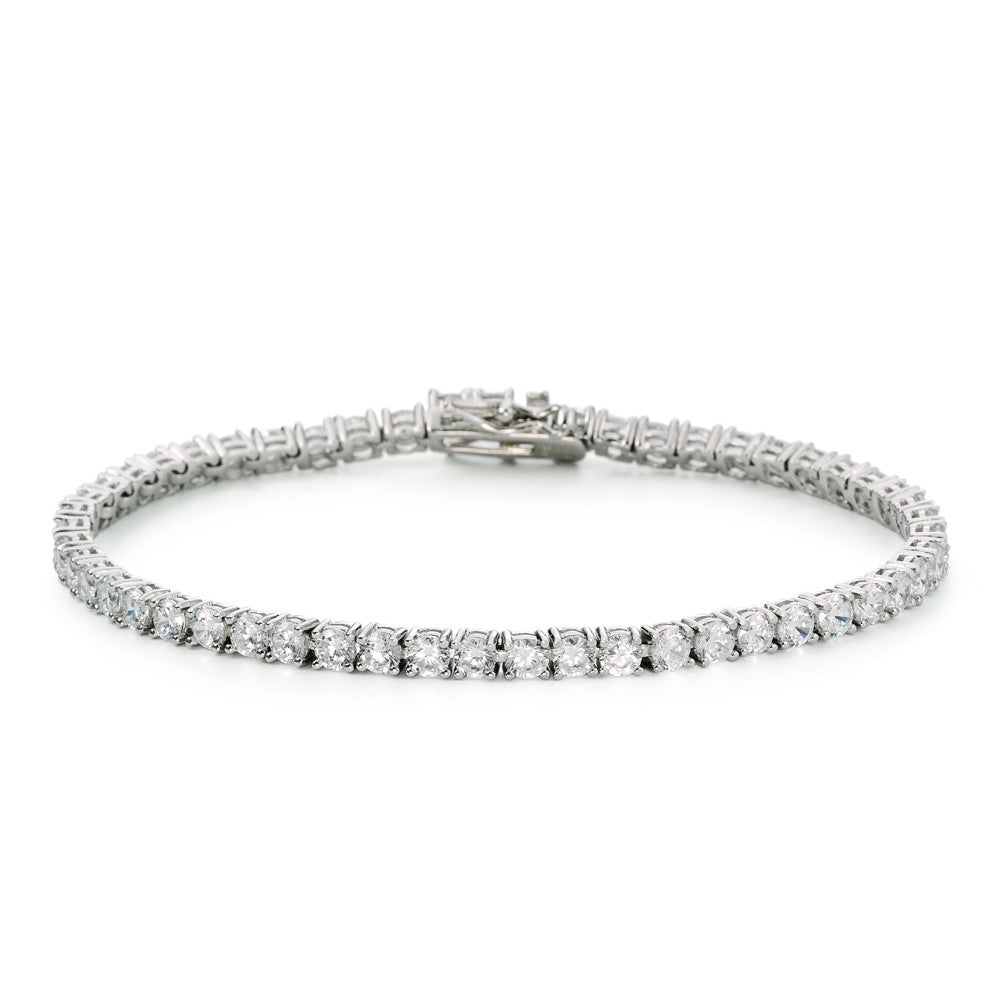 Bracciale Argento Zirconia rodiato 18 cm