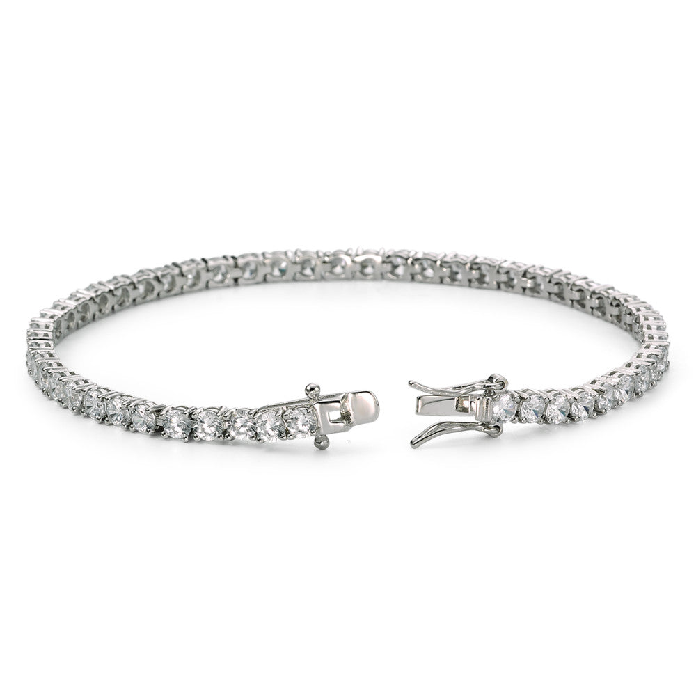 Bracciale Argento Zirconia rodiato 18 cm