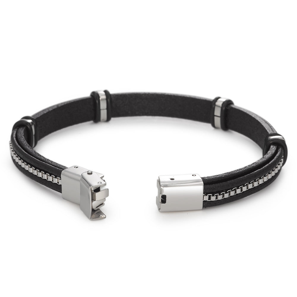 Bracciale Pelle, Acciaio inossidabile 21 cm