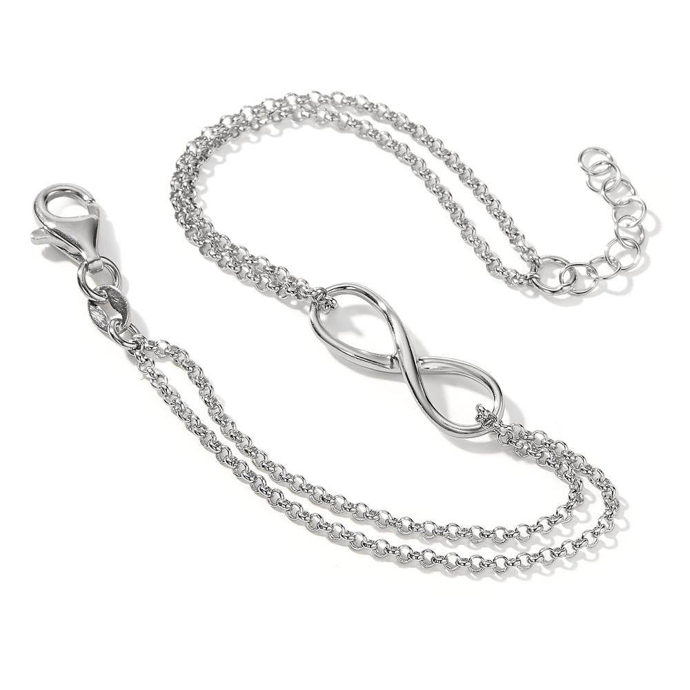 Bracciale Argento rodiato Infinito 17-19 cm