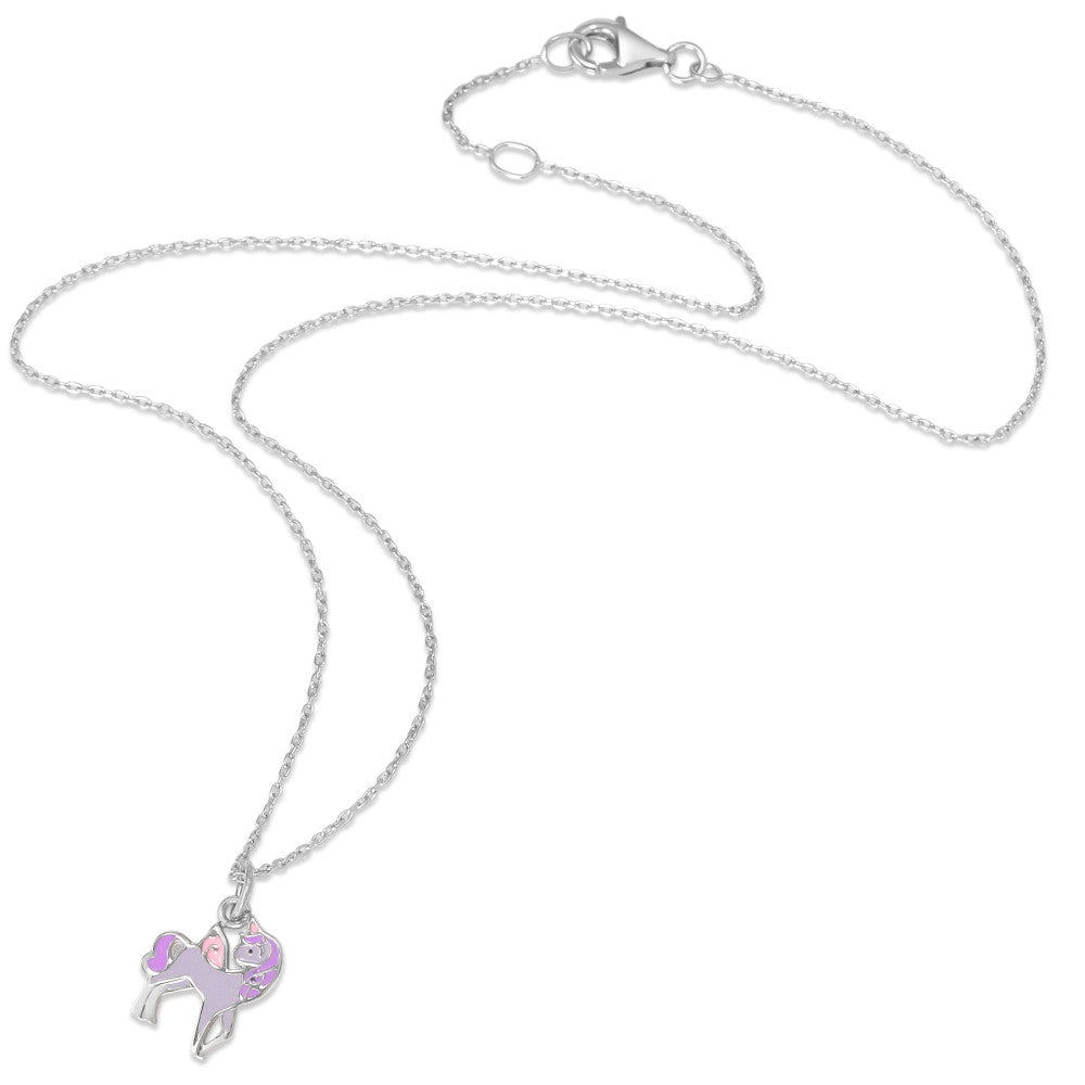 Collana Argento rodiato Unicorno 36-38 cm