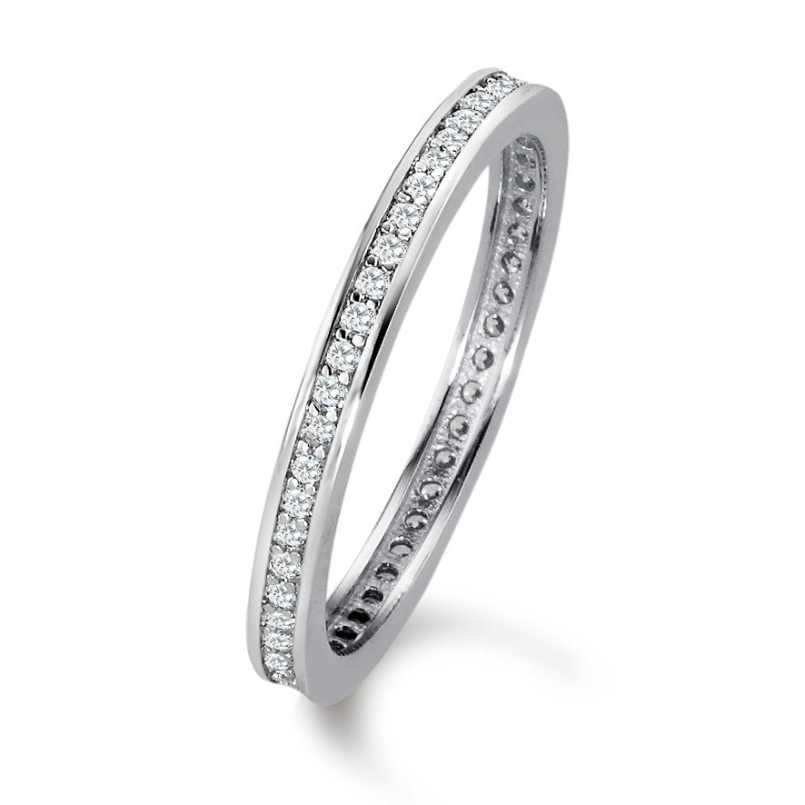 Anelli di memoria Oro bianco 375/9K Zirconia