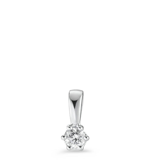 Ciondolo Oro bianco 750/18 carati Diamante bianco, 0.10 ct, [Brillant], w-si Ø4 mm