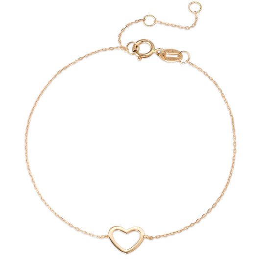 Bracciale Oro giallo 375/9K Cuore 15-18 cm