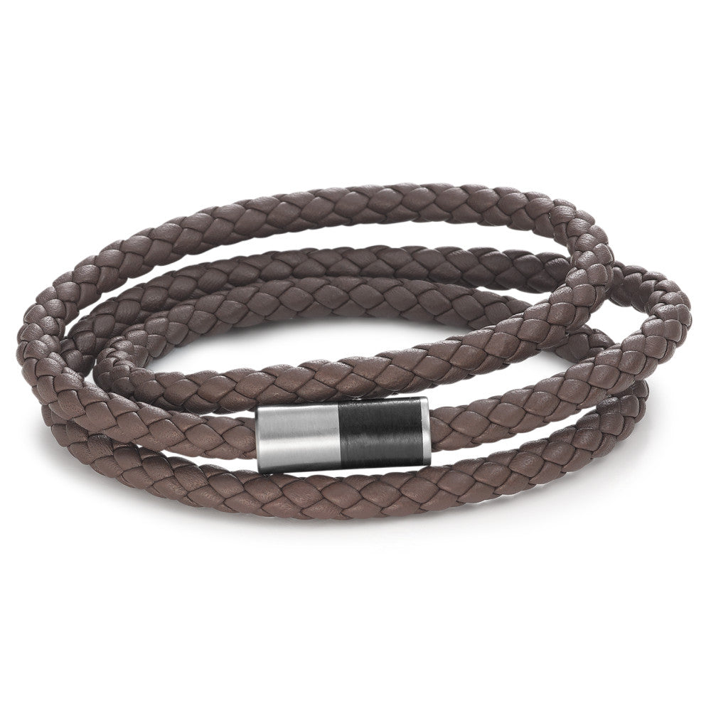 Bracciale Pelle, Titanio, Carbonio 21 cm Ø6 mm