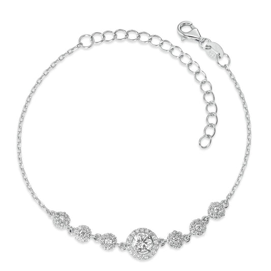 Bracciale Argento Zirconia rodiato 16-19 cm