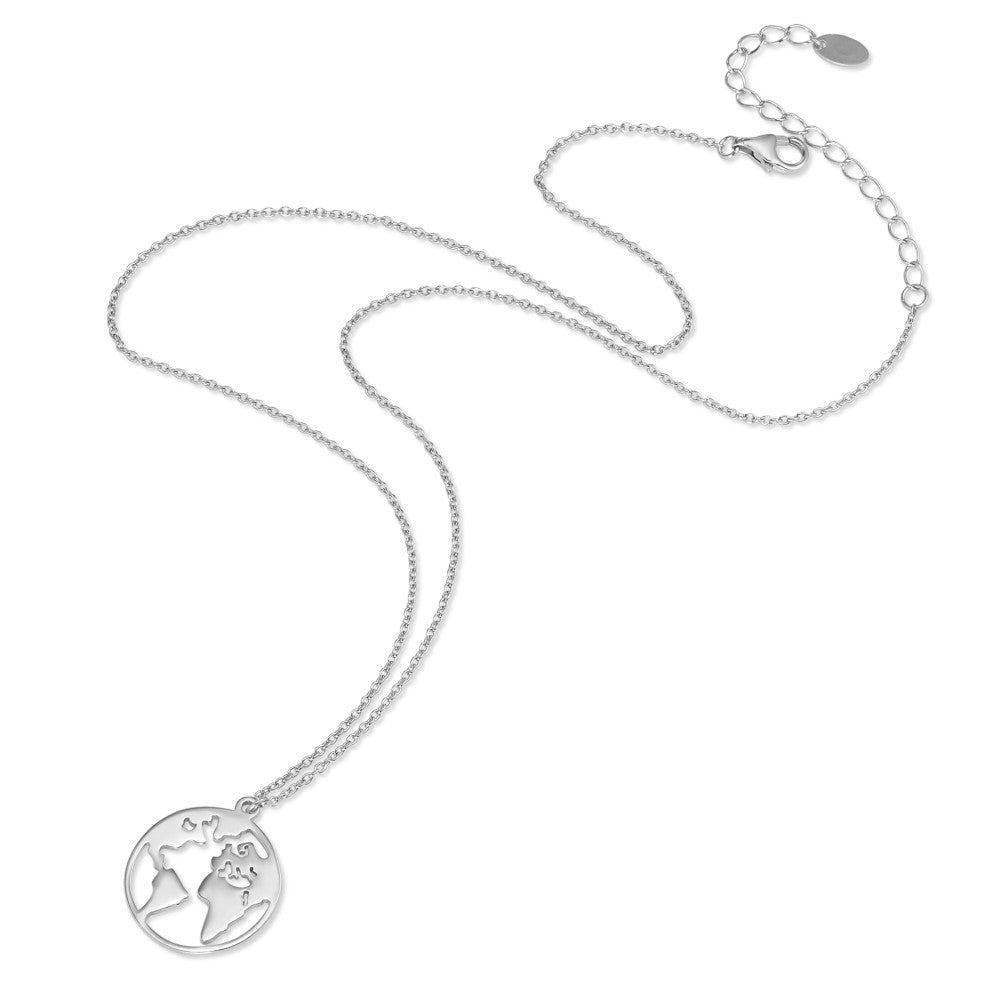 Collana Argento rodiato Globo 40-45 cm Ø18 mm