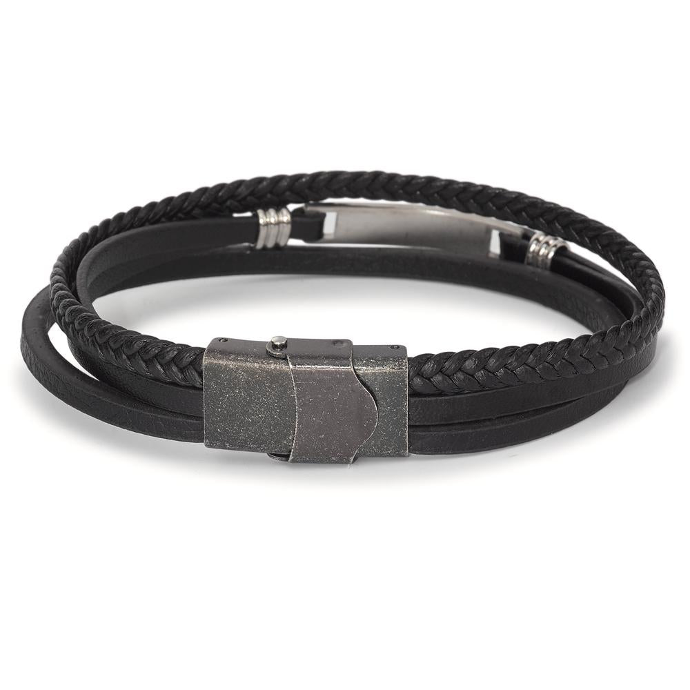 Bracciale Pelle, Acciaio inossidabile 21 cm