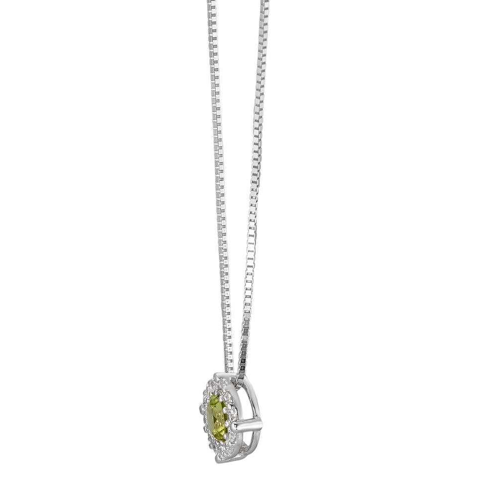 Collana Oro bianco 375/9K Peridoto 42 cm