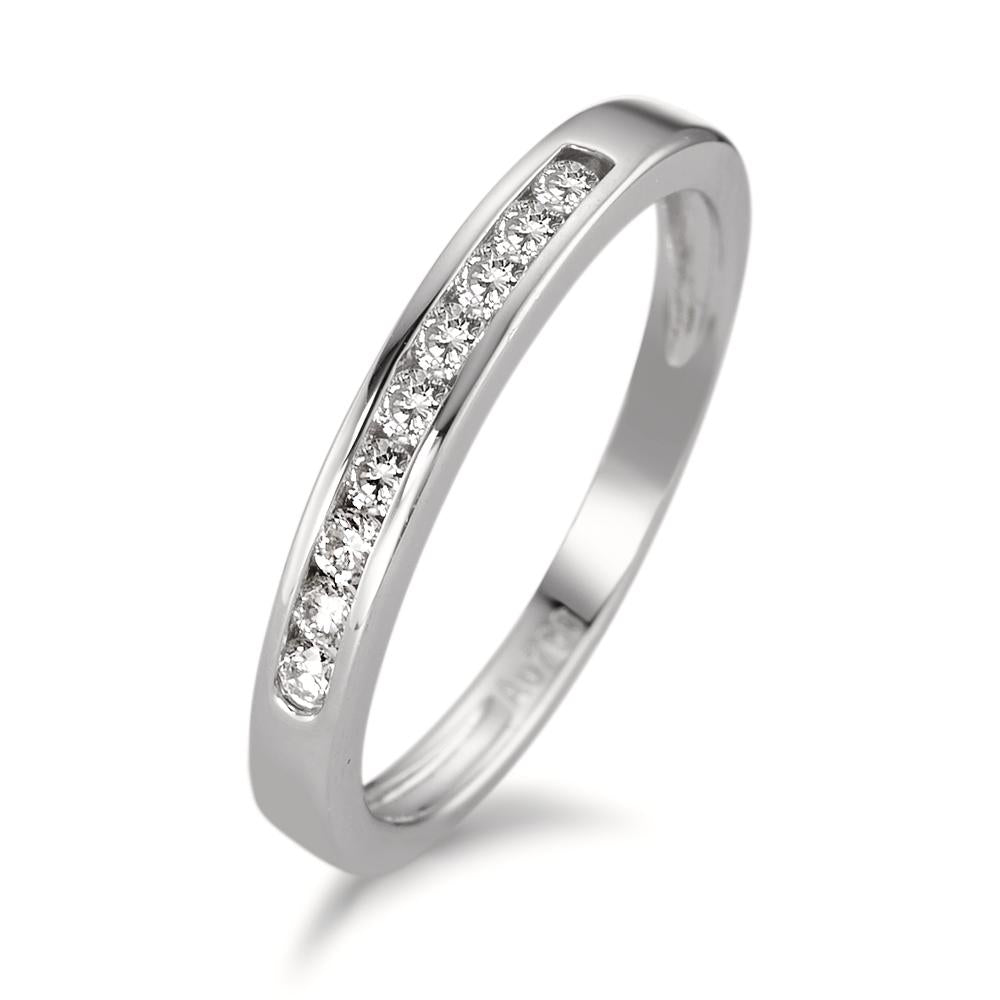 Anelli di memoria Oro bianco 750/18 carati Diamante 0.18 ct, 9 pietra, w-si