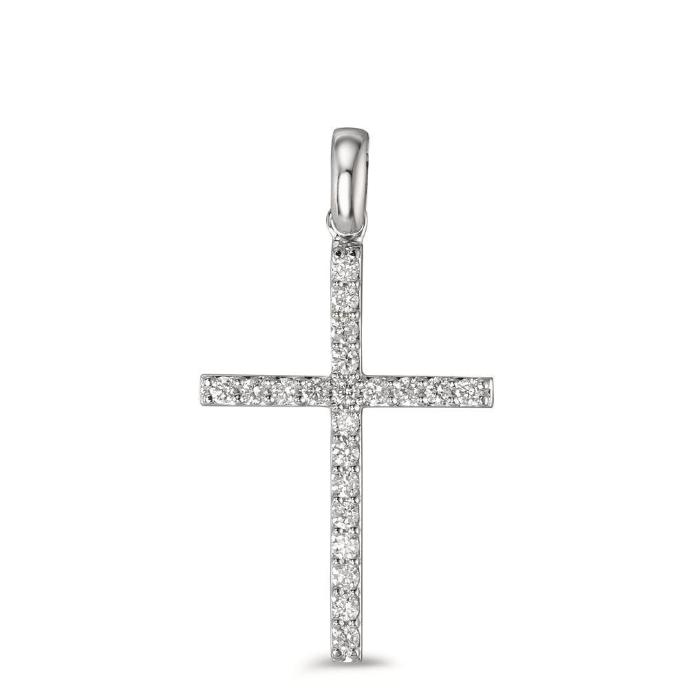 Ciondolo Oro bianco 750/18 carati Diamante 0.21 ct, 21 pietra, w-si