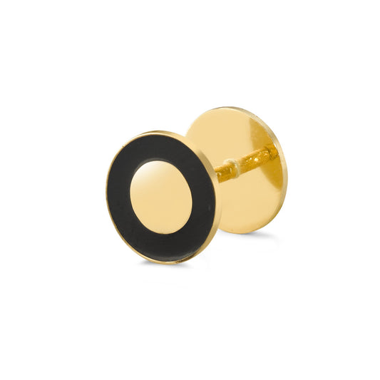 Piercing Oro giallo 750/18 carati smaltato Ø9 mm