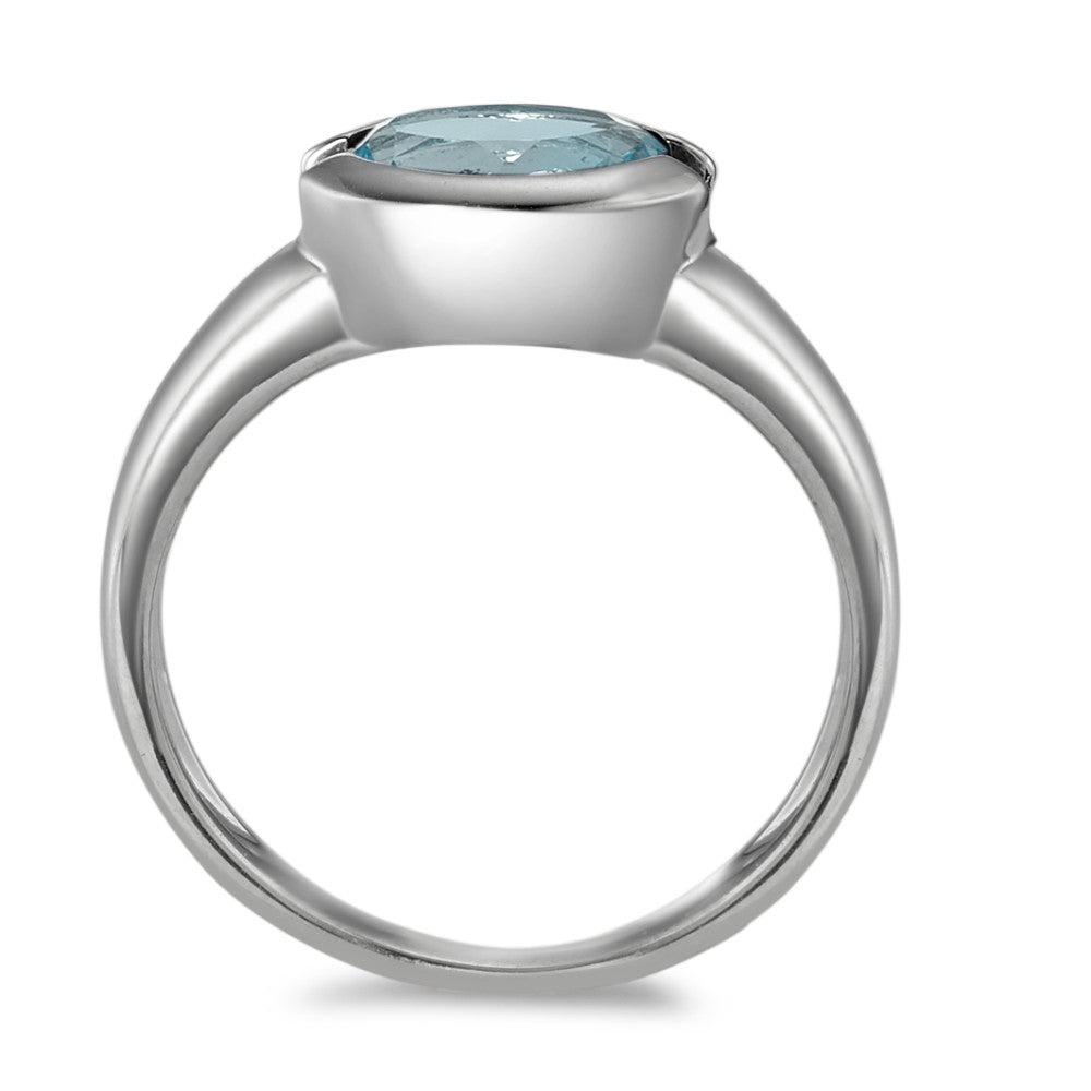 Anello Oro bianco 375/9K Topazio blu