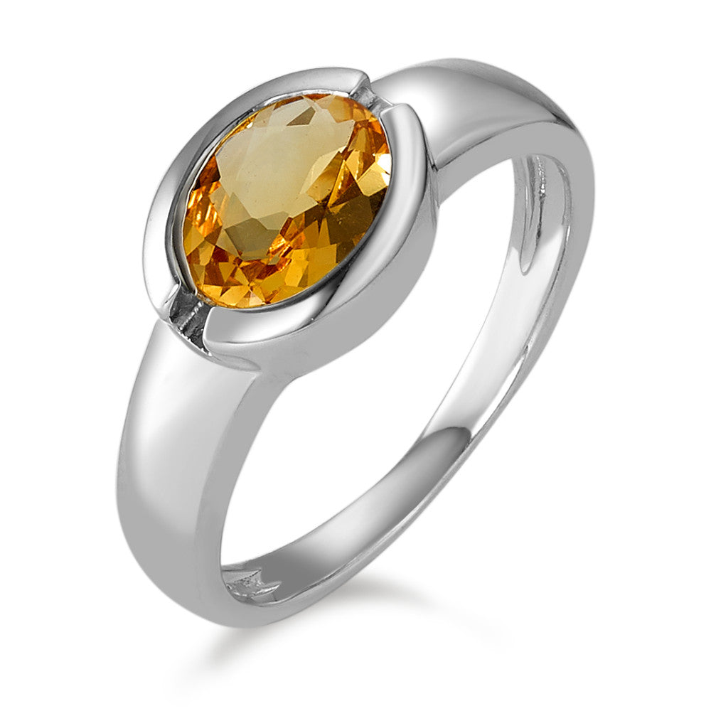 Anello Oro bianco 375/9K Citrino