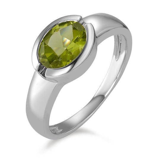 Anello Oro bianco 375/9K Peridoto