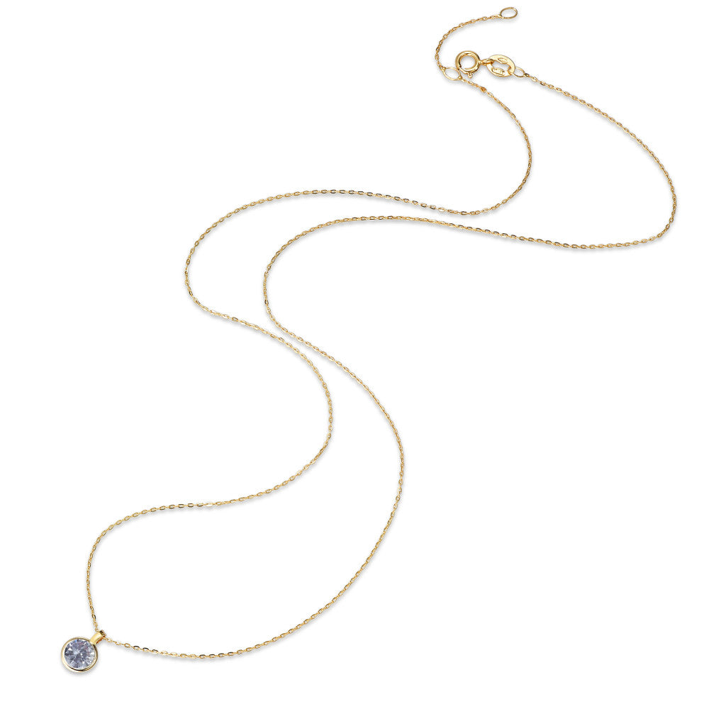 Collana Oro giallo 585/14 kt Zirconia viola 40-42 cm