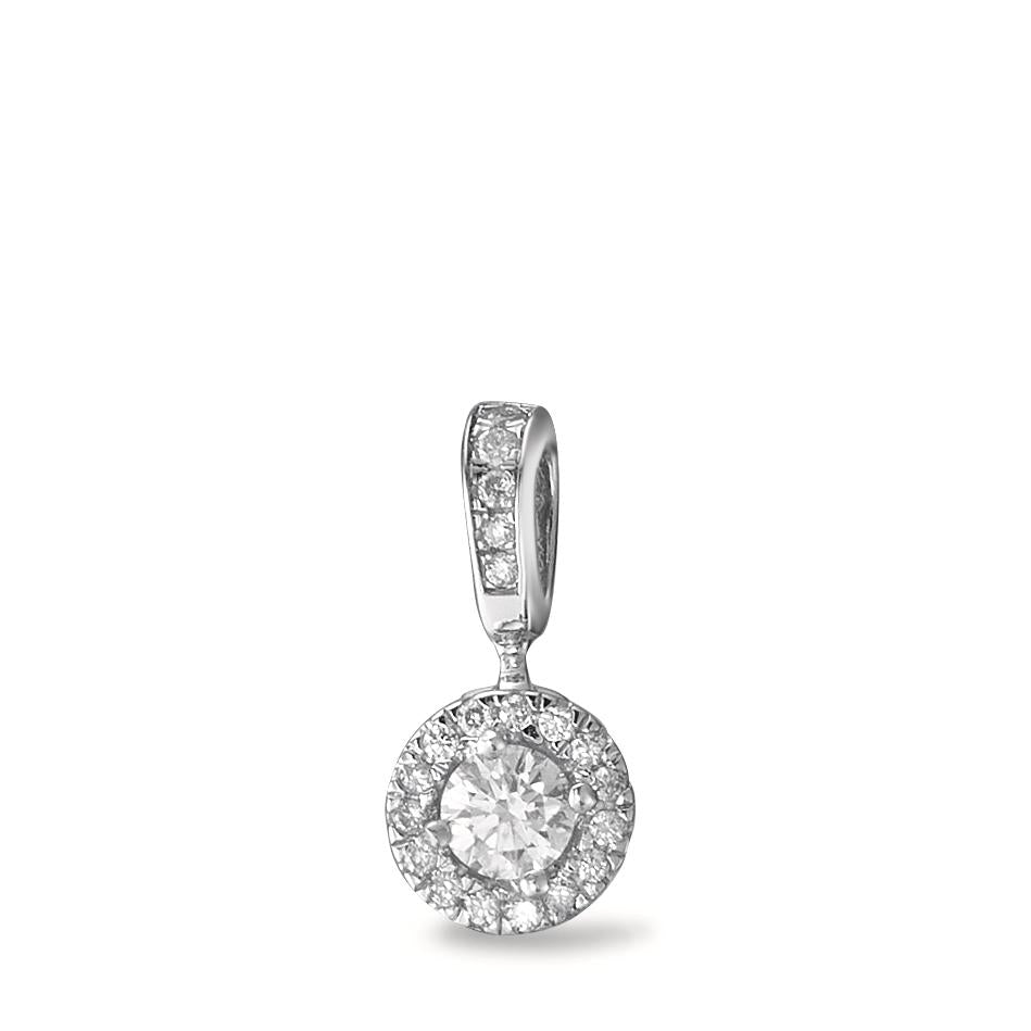 Ciondolo Oro bianco 750/18 carati Diamante 0.16 ct, w-si Ø5.5 mm