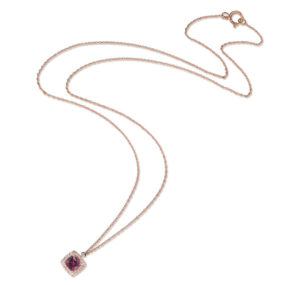 Collana Oro rosso 585/14 kt Rodolite 42 cm