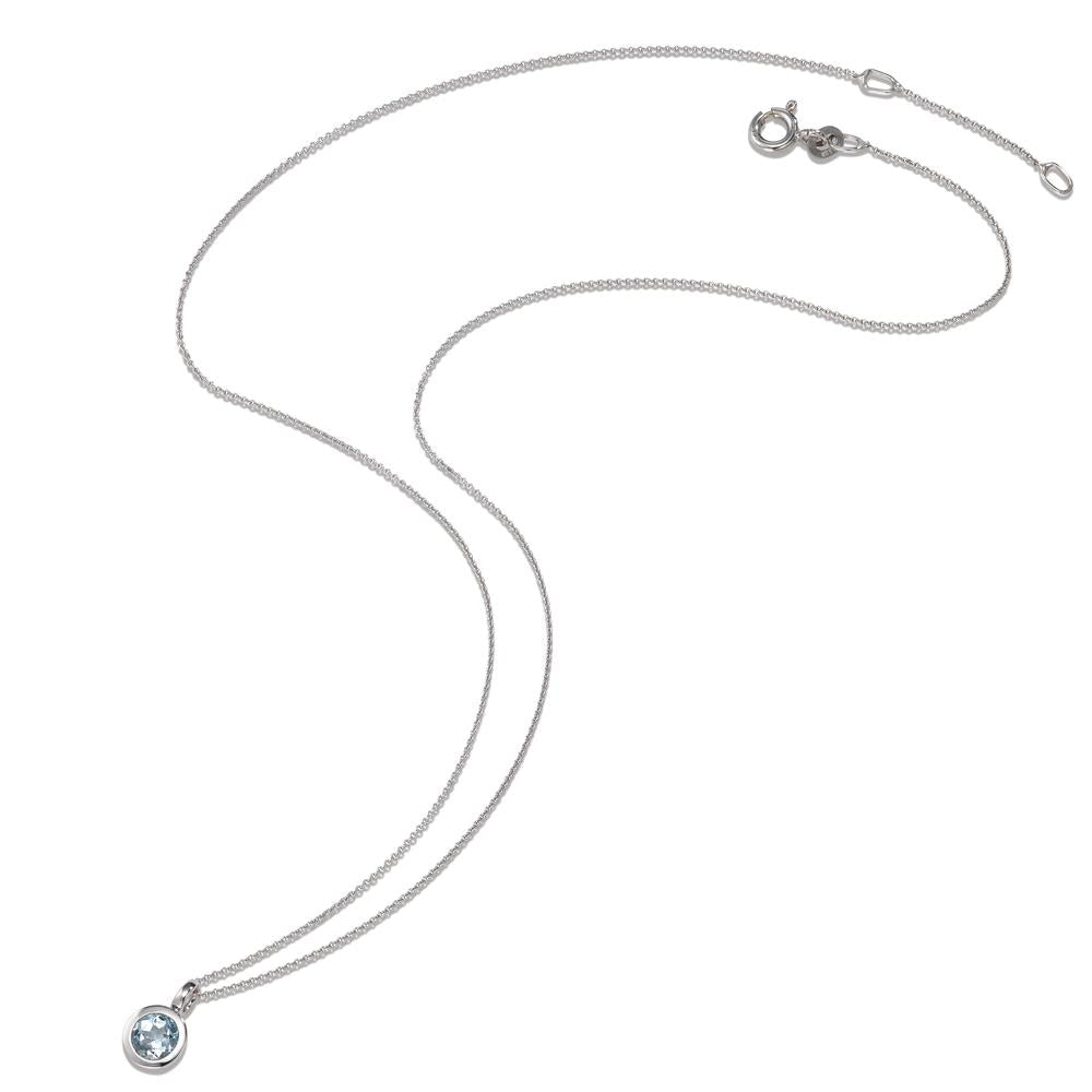 Collana Oro bianco 585/14 kt Topazio 40-42 cm Ø6.5 mm