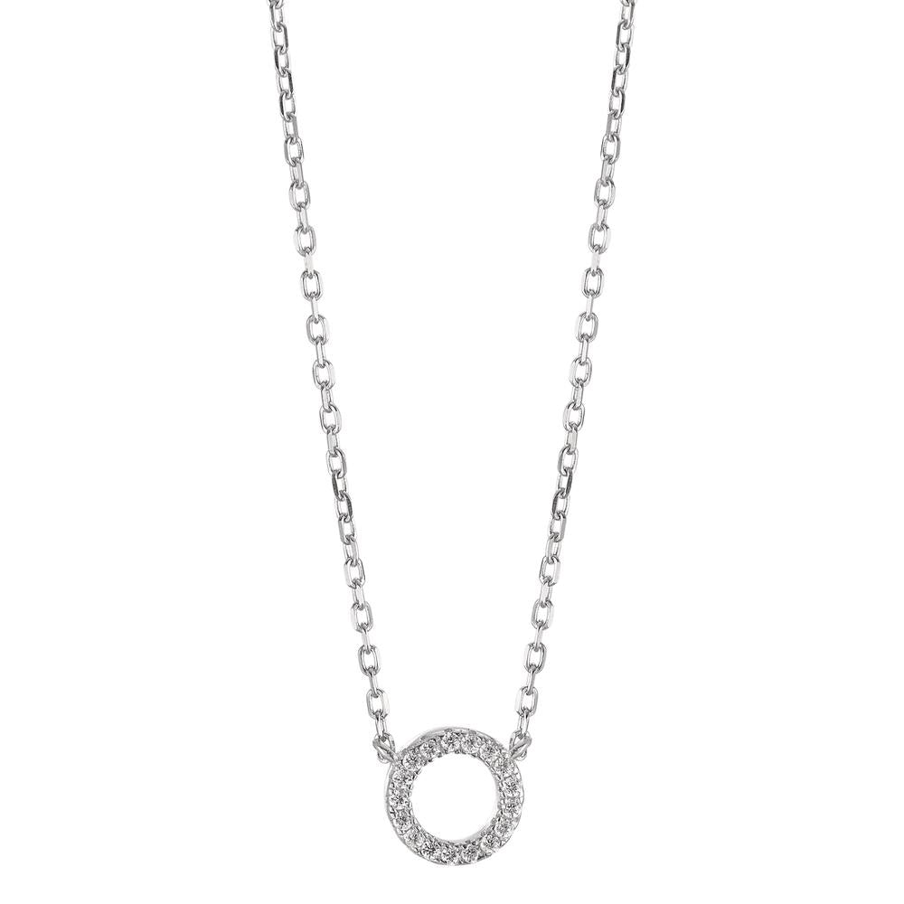 Collana Argento Zirconia rodiato 40-45 cm