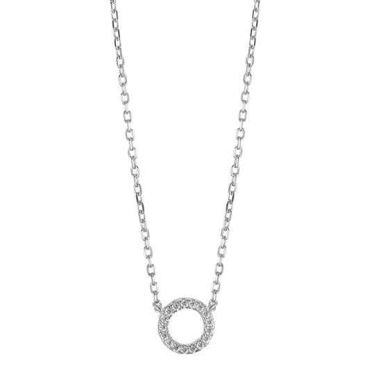 Collana Argento Zirconia rodiato 40-45 cm