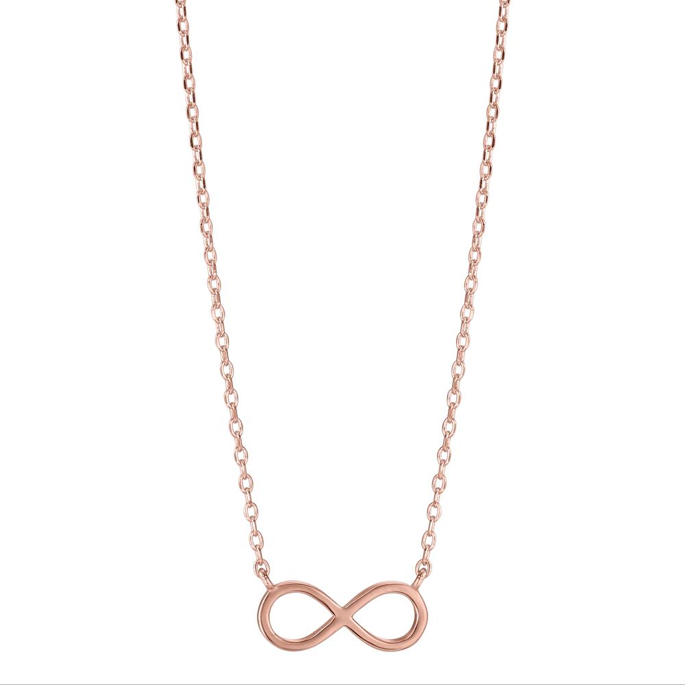 Collana Argento rosa dorato Infinito 39-44 cm