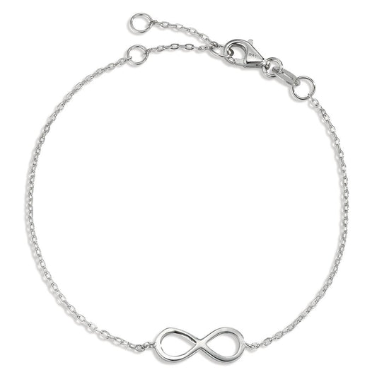 Bracciale Argento rodiato Infinito 15.5-18.5 cm