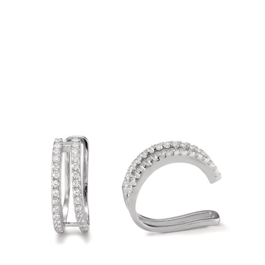 Clip per orecchio Argento Zirconia rodiato