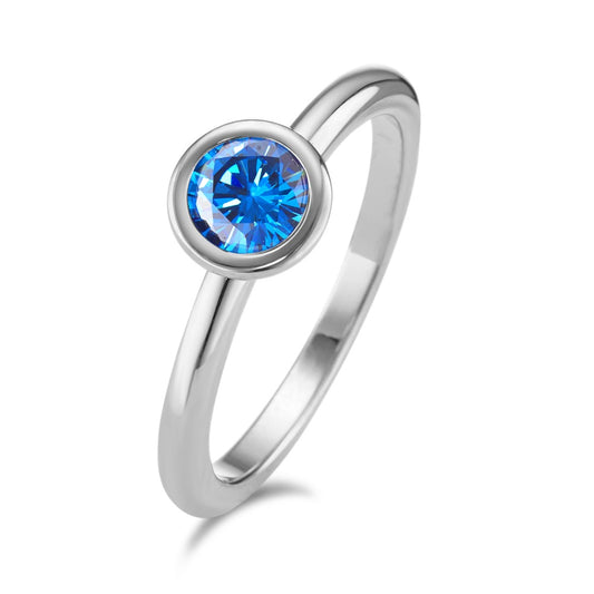 Anello Acciaio inossidabile Zirconia blu Ø7 mm