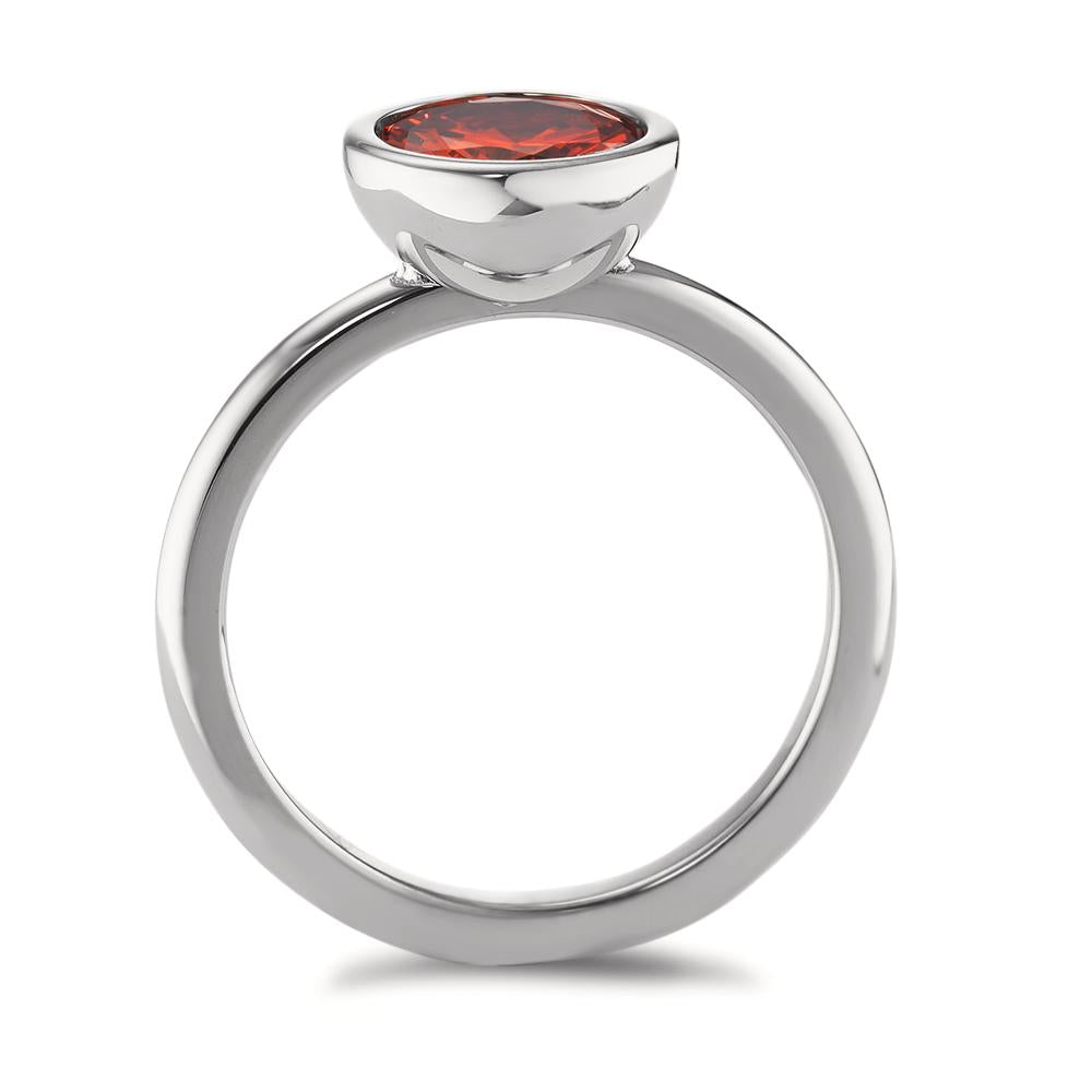 Anello Acciaio inossidabile Zirconia rosso Ø9.5 mm