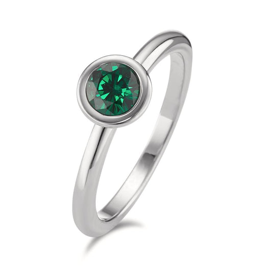 Anello Acciaio inossidabile Zirconia verde Ø7 mm