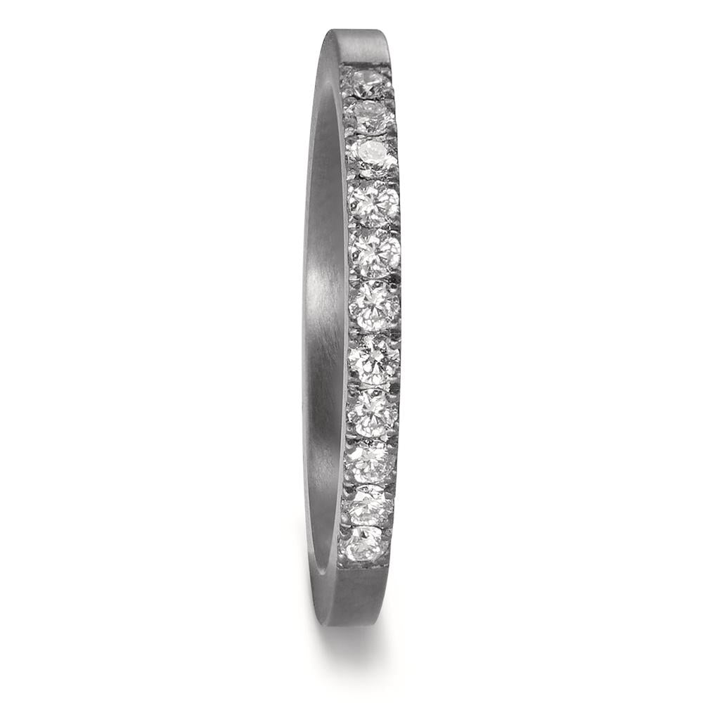 Anelli di memoria Tantalio Diamante 0.22 ct, 11 pietra, w-si