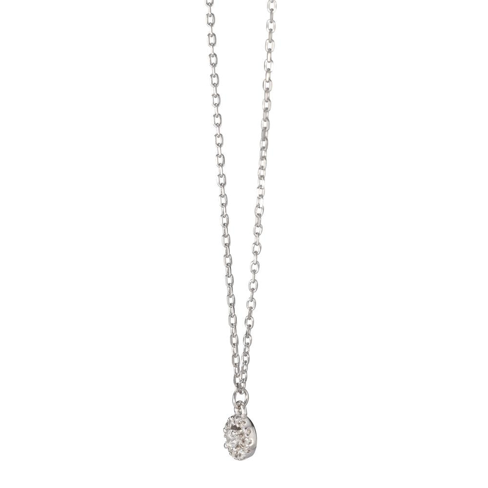 Collana Argento Zirconia rodiato 40-45 cm