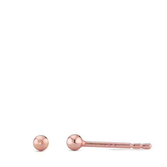 Orecchini a bottone Argento rosa dorato Ø2.5 mm