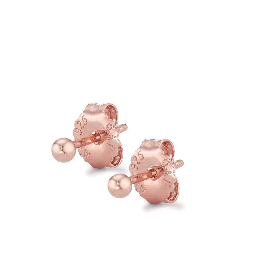 Orecchini a bottone Argento rosa dorato Ø2.5 mm